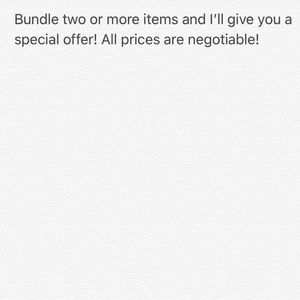 Bundle two or more items and I’ll give you a deal!